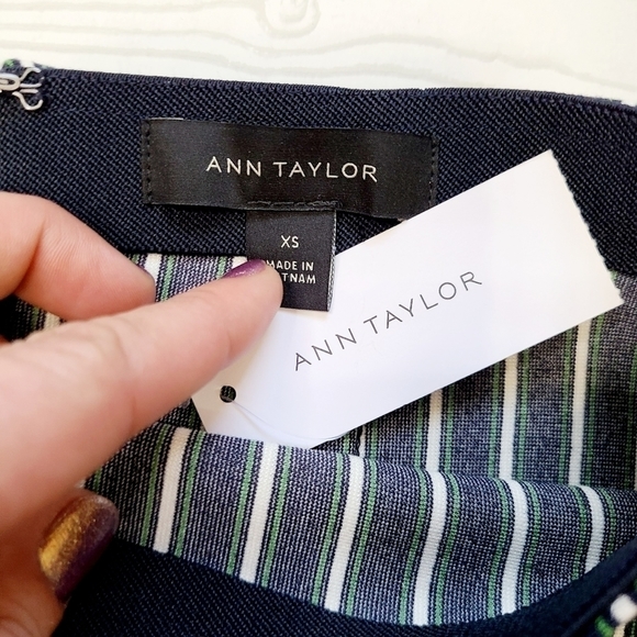 Ann Taylor Striped Ruffle Skirt - Picture 7 of 7